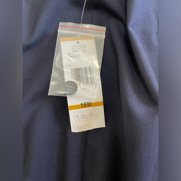 Jones New York Collection Platinum Classic Fit Dress Pants Navy - Picture 6 of 7